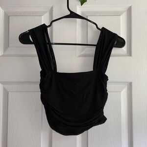 SHEIN- Small- Black mesh crop